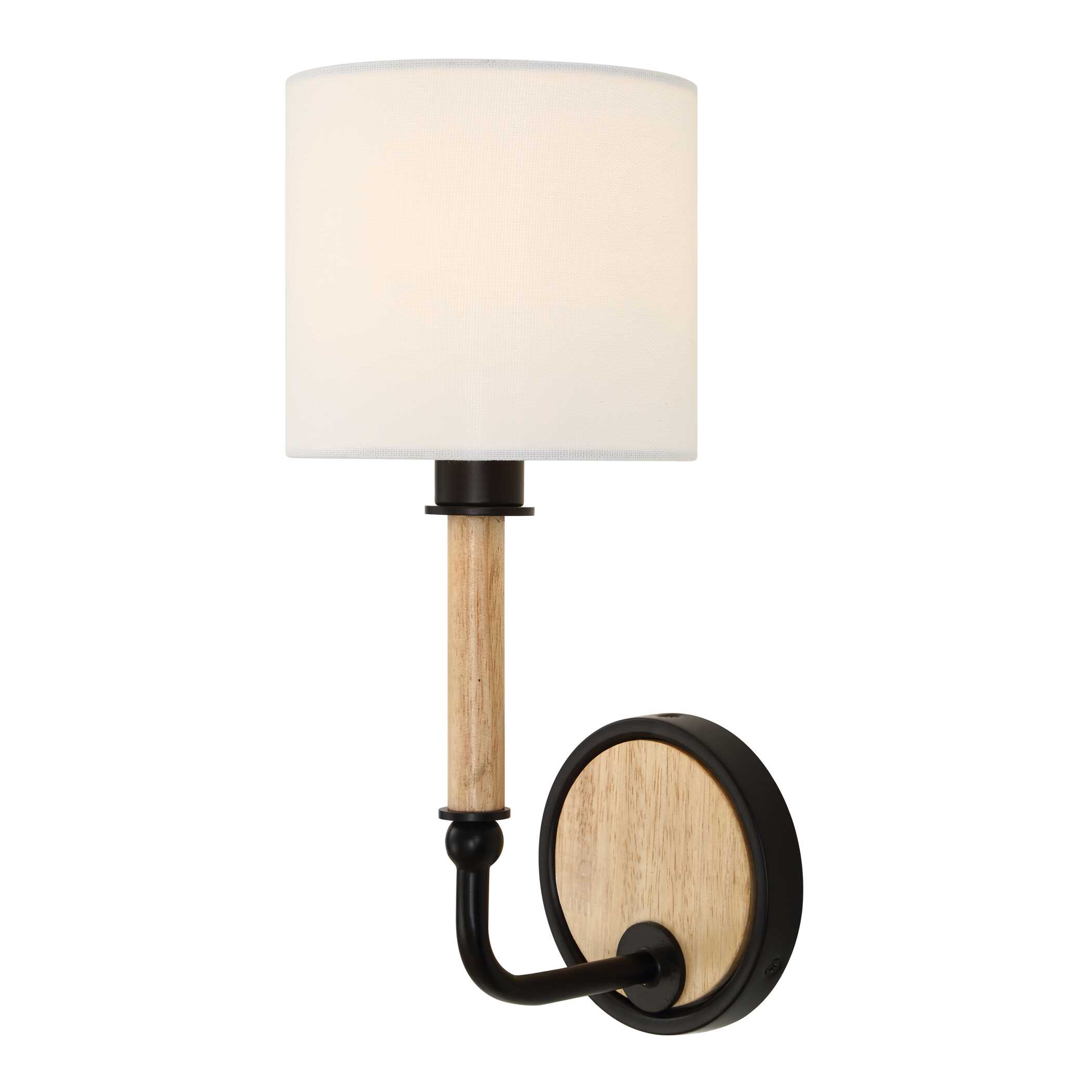 Franconia 1 Light Wooden Sconce, Ceiling Light by Uttermost, 5.5" width x 12" height x 5.5" diameter x 6.87" depth View 1