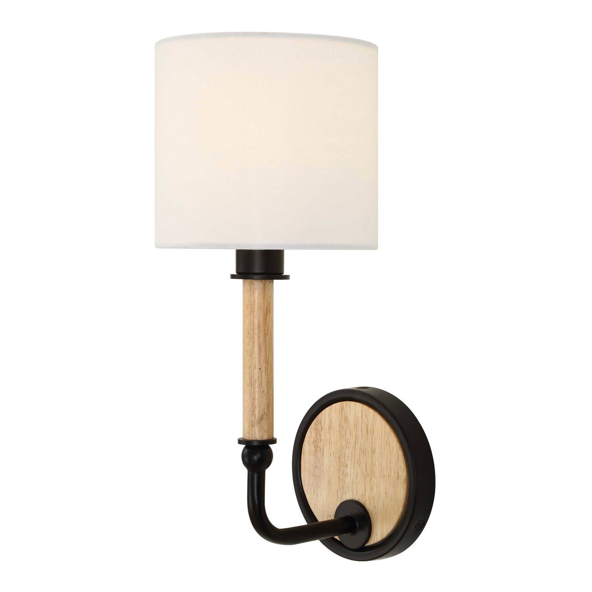 Franconia 1 Light Wooden Sconce, by Uttermost, 5.5" width x 12" height x 5.5" diameter x 6.87" depth View 1