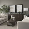 Shima Oval Dark Brown Wood with Arched Legs Coffee Table, by Mercana, 48" length x 28" width x 16" height thumbnail 2