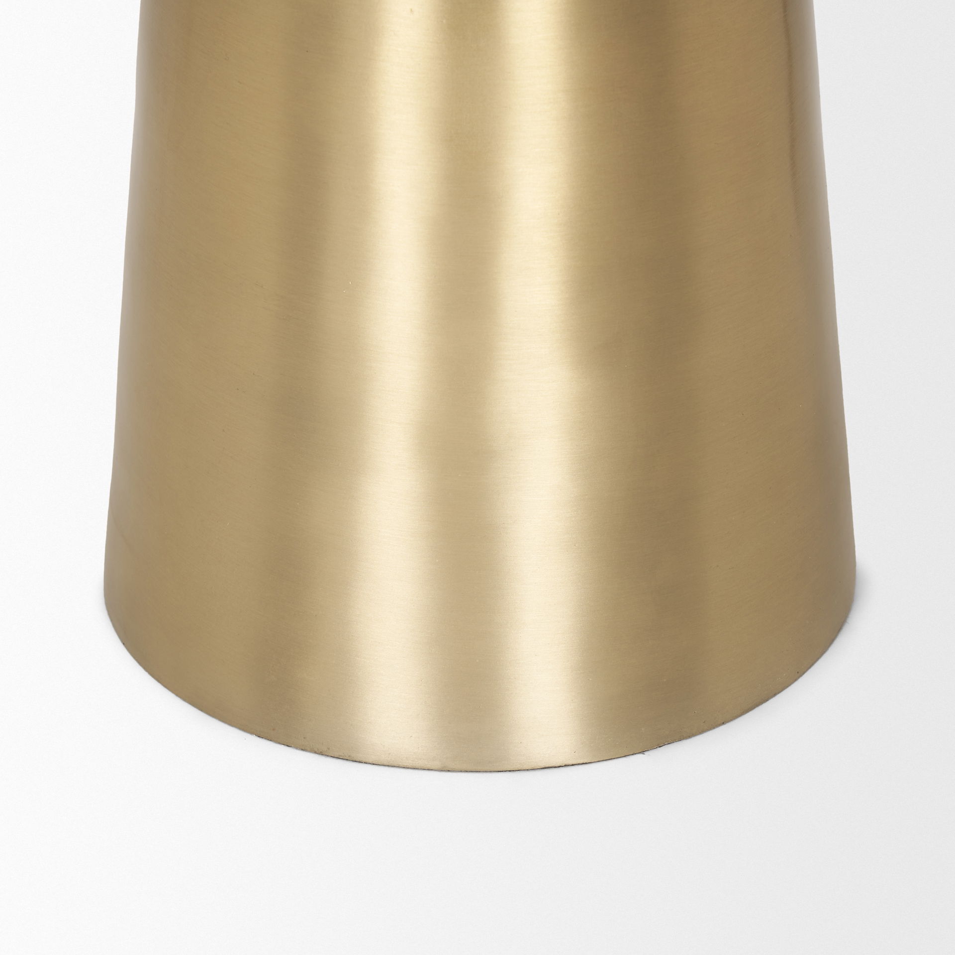 Roland Satin Brass Cast Aluminum Metal Accent Table large image 