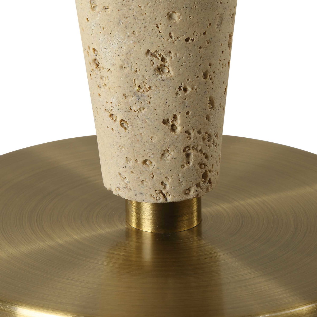 Juliet Travertine Table Lamp, by Uttermost, 17" width x 35.75" height x 17" depth View 8