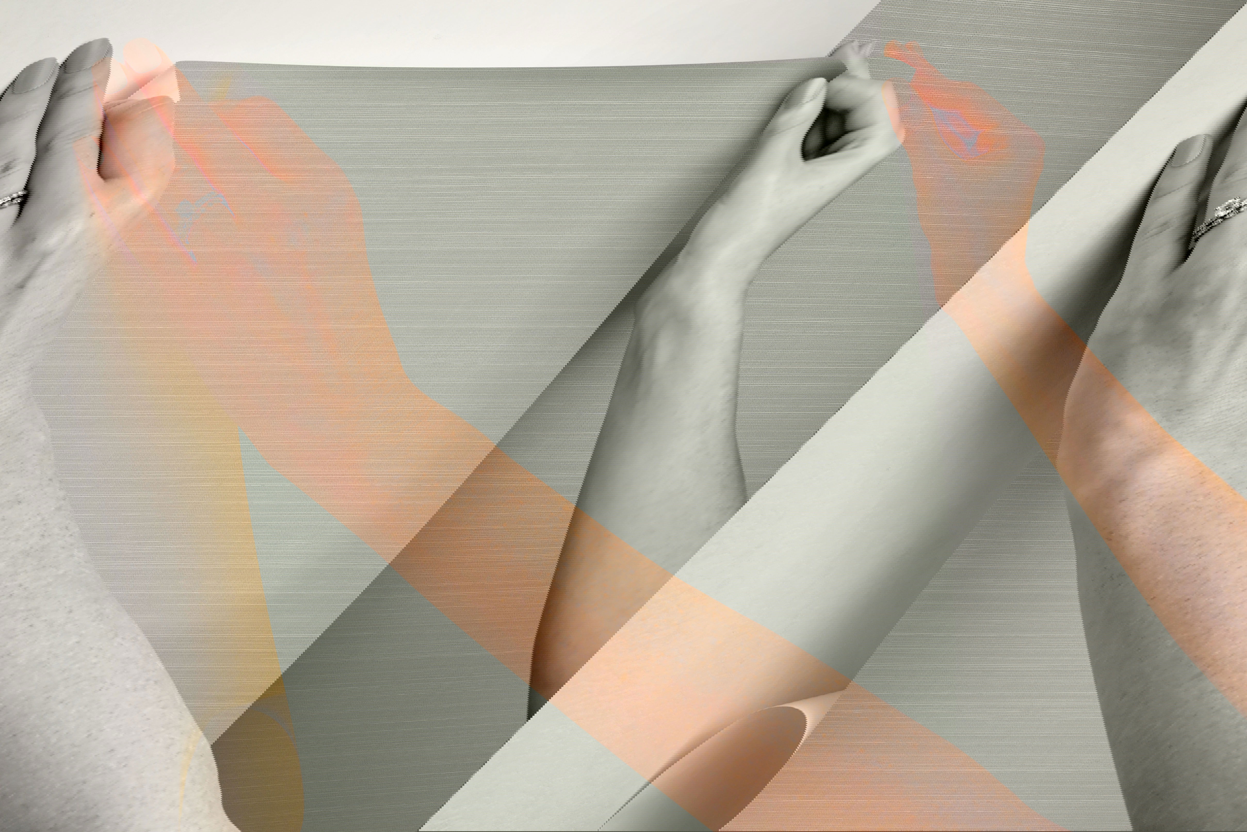 Laguna Abaca Grey Peel & Stick Wallpaper large image 
