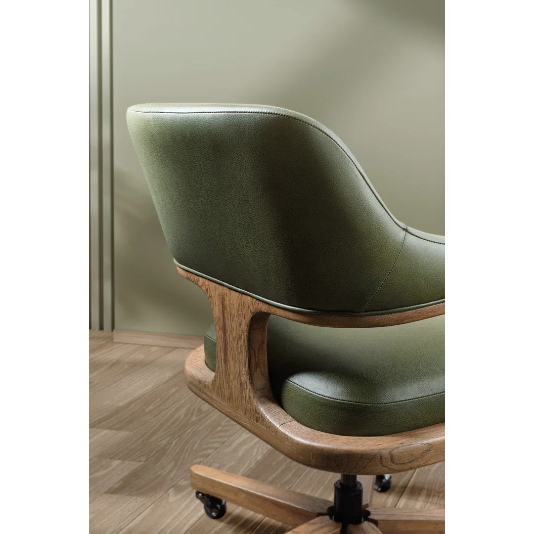 EC Leather Swivel Executive Chair, Office Chair by Hooker Furniture, 24" width x 33.75" height x 26.25" depth View 8
