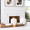 Arles White Shearling Ottoman, by Uttermost, 16" width x 18" height x 16" depth thumbnail 2