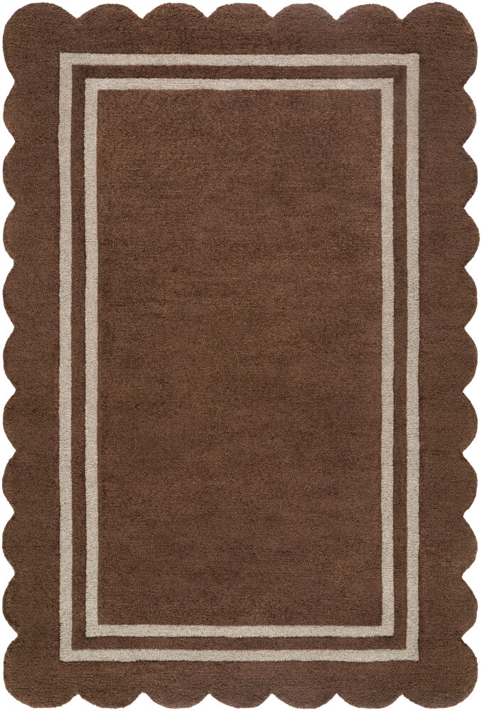 Scalloped Handmade Rug large image 