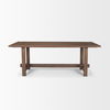Suke 84' Medium Brown Rectangular Oak Dining Table thumbnail 3