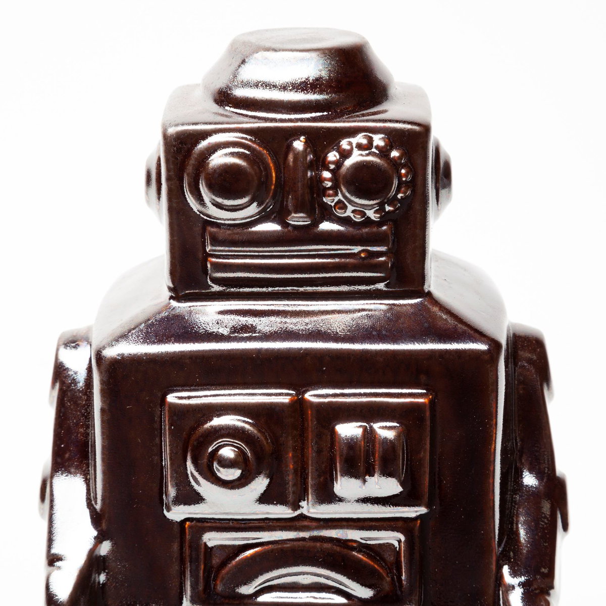 Robby 4L x 3W Bronze Polished Robot, Decorative Object by Mercana, 4.33" length x 3.35" width x 7.48" height View 9