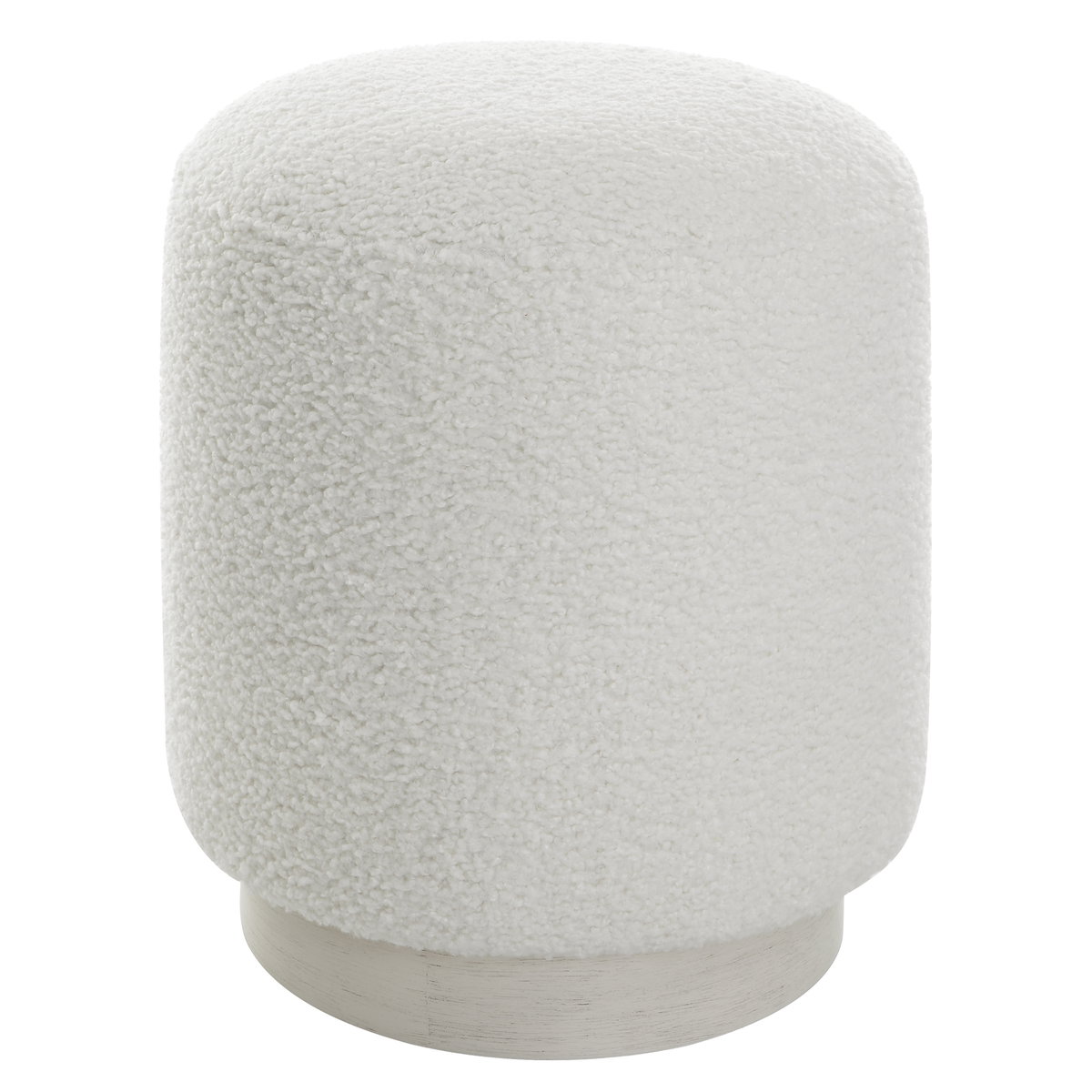 Avila White Ottoman, Furniture by Uttermost, 16" width x 18" height x 16" depth View 1