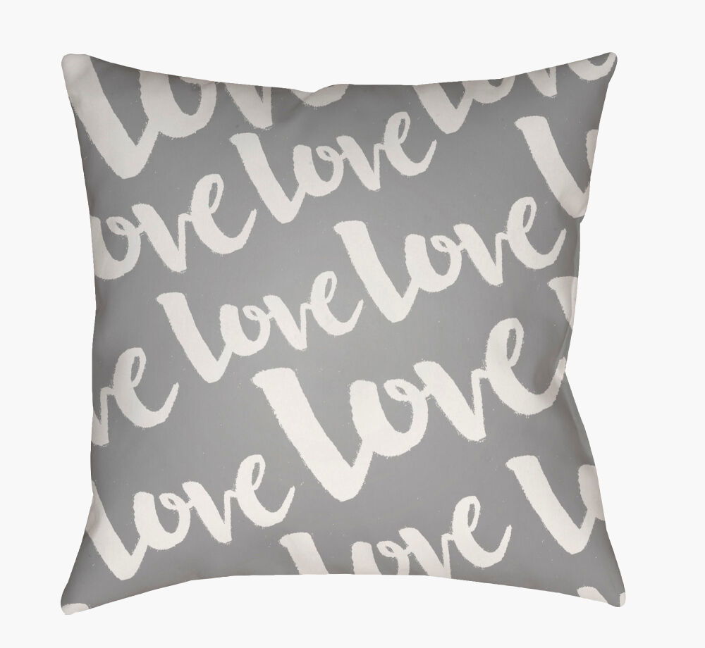 Love Accent Pillow, Decorative Pillow by Surya, 18" length x 18" width
