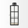Gamfield  Large Black Metal and Glass Lantern, Lighting by Mercana, 6.1" length x 6.1" width x 16.73" height thumbnail 5