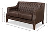 Brooks Leather Tufted 2 Seat Sofa, by Sarreid, 2'8" length x 4'6" width x 2'9" height thumbnail 14