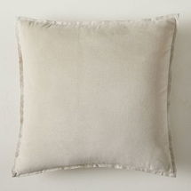 Online Designer Combined Living/Dining Classic Cotton Velvet Pillow Cover, 20"x20", Natural