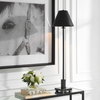 Pilot Black Buffet Lamp, Table Lamp by Uttermost, 10" width x 36.5" height x 10" depth thumbnail 2