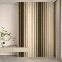 Online Designer Bathroom 94" L x 24" W Acoustic Wood Wall Paneling, Decorative Soundproof Panels for Walls and Ceilings, 3D Slat Wood Wall Panels