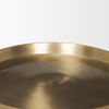 Roland Satin Brass Cast Aluminum Metal Accent Table thumbnail 4