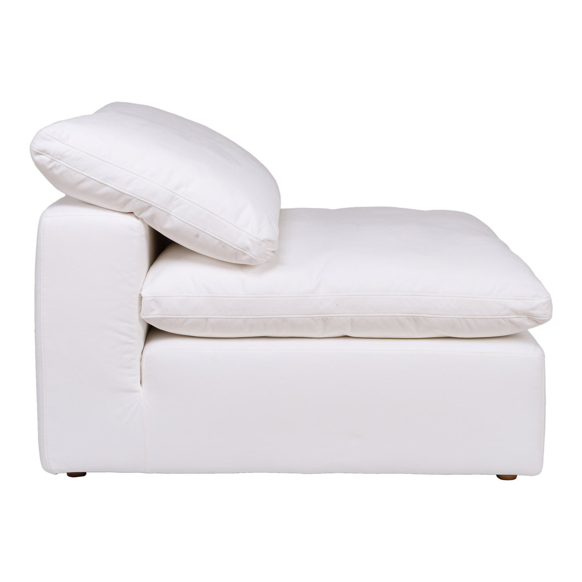 Clay Slipper Chair Cream White, Accent Chair by Moe's Home, 44.5" width x 32.5" height x 44.5" depth View 3