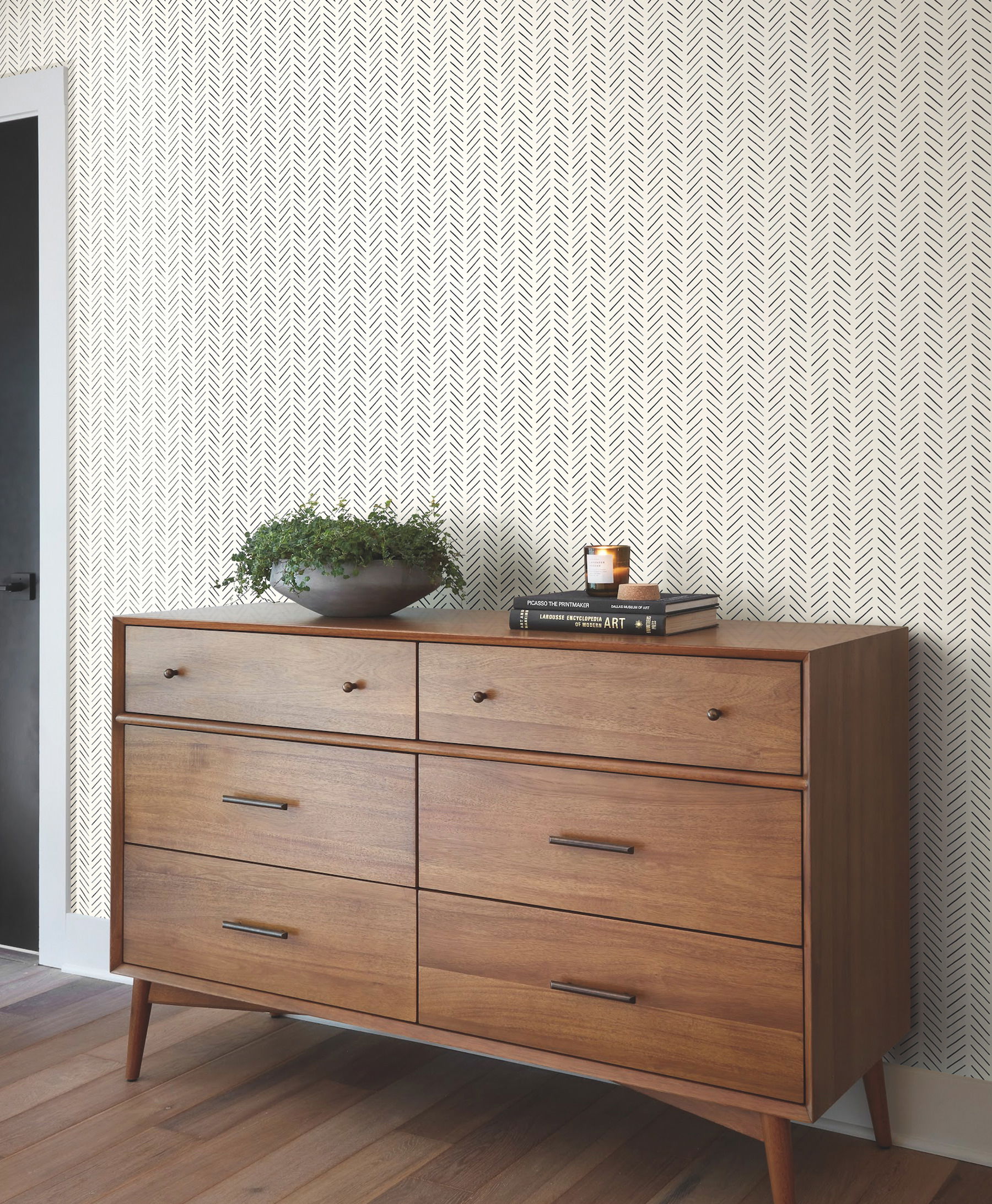 Magnolia Home Pick-Up Sticks Black Peel & Stick Wallpaper, by York Wall, 20' length x 1'8.5" width x 0.02" depth View 2