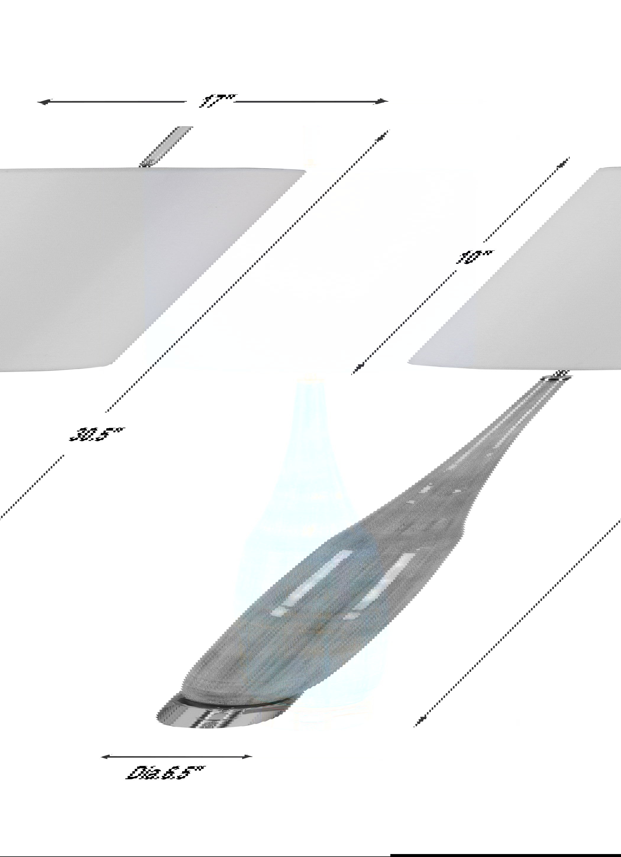 Rialta Coastal Table Lamp, by Uttermost, 17" width x 30.5" height x 17" depth View 3