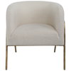 Jacobsen Off White Shearling Accent Chair, by Uttermost, 27" width x 29" height x 27" depth thumbnail 1