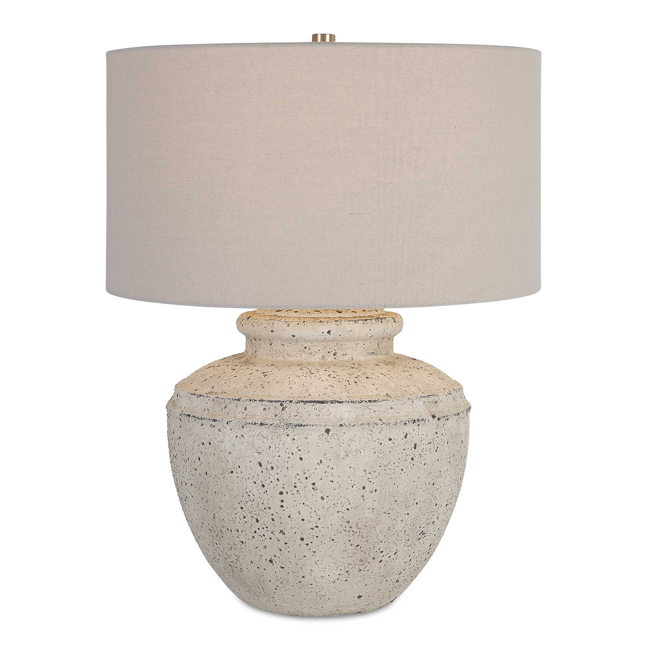 Artifact Aged Stone Table Lamp, by Uttermost, 18" width x 24.5" height x 18" depth View 1