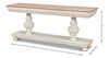 Hugo Console, Ant.White W/Natural Top, Console Table by Sarreid, 74" length x 20" width x 31" height thumbnail 13