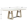 Circa Concrete Outdoor Dining Table, Outdoor Table by Uttermost, 7'3" width x 2'6" height x 3'6" depth thumbnail 3