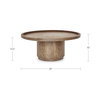 Cohen Coffee Table Brown, by Moe's Home, 38" width x 16" height x 38" depth thumbnail 9