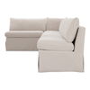 Fable Slipcover Dining Banquette L-shape Beige 139.5in thumbnail 3