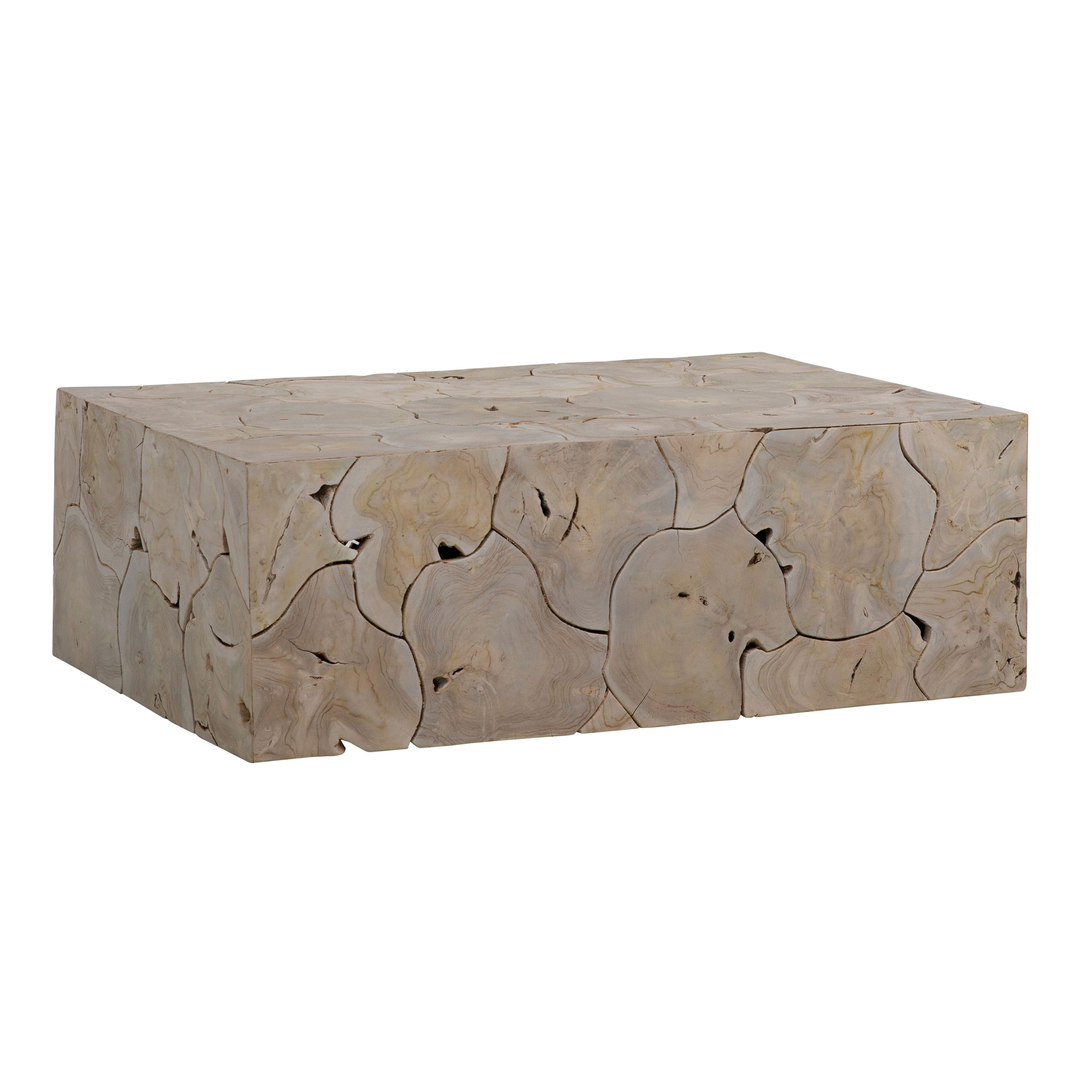 Briar Coffee Table Blch, by Dovetail, 47" width x 16" height x 31" depth View 1