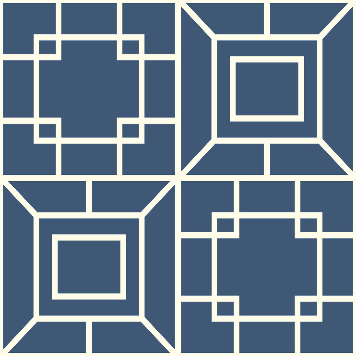 Theorem Blue & White Wallpaper, by York Wall, 33' length x 1'8.5" width x 0.02" depth View 1