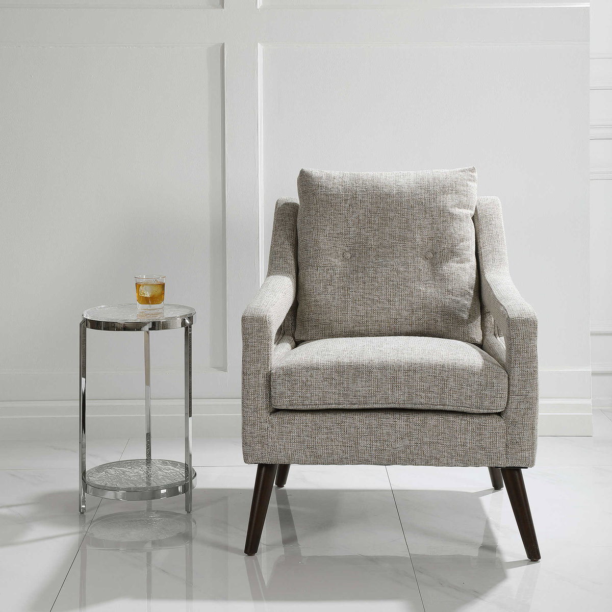 O'Brien Neutral Armchair, Accent Chair by Uttermost, 28" width x 34" height x 34" depth View 9