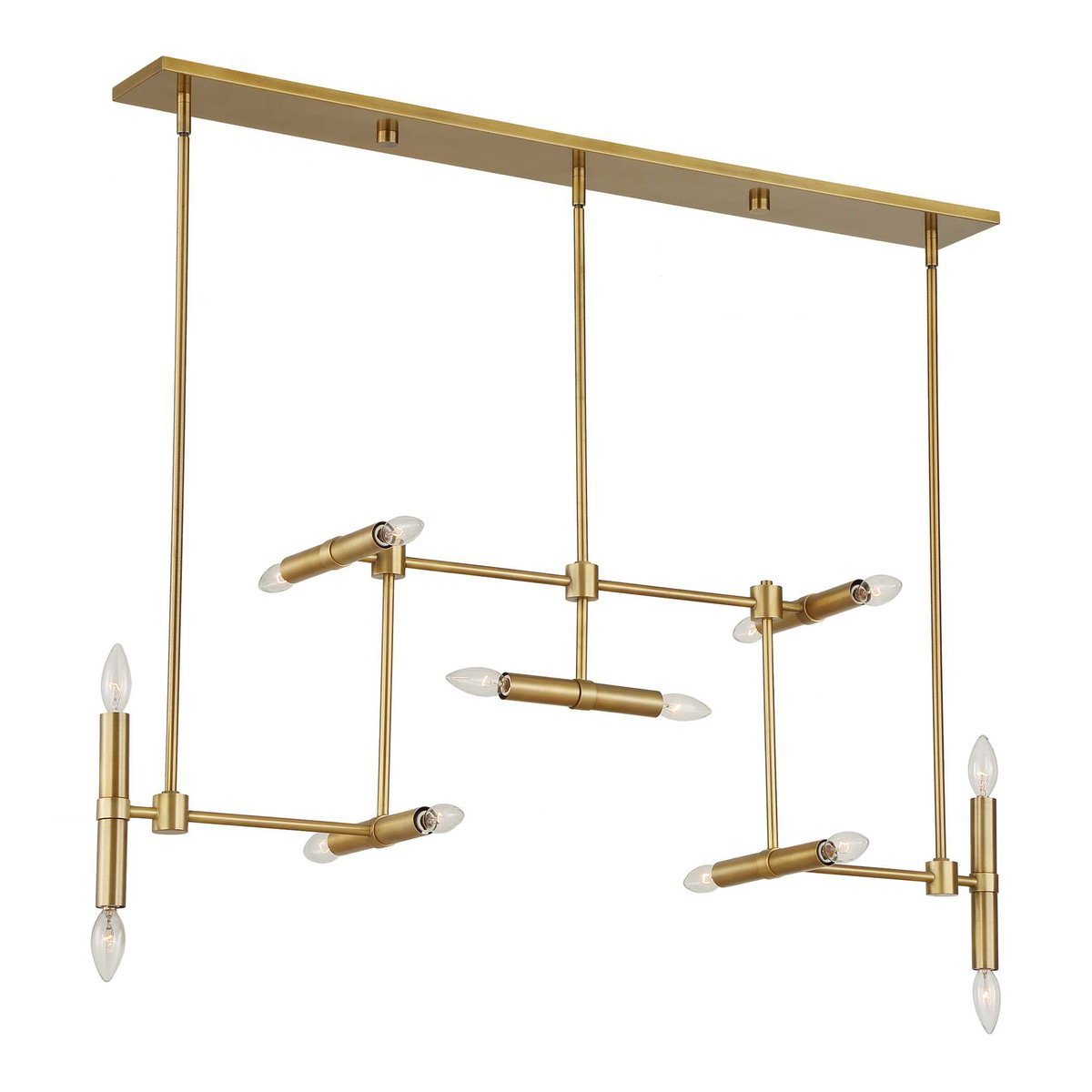Cadre 14 Light Modern Linear Pendant, by Uttermost, 46" width x 19" height x 8" depth View 7