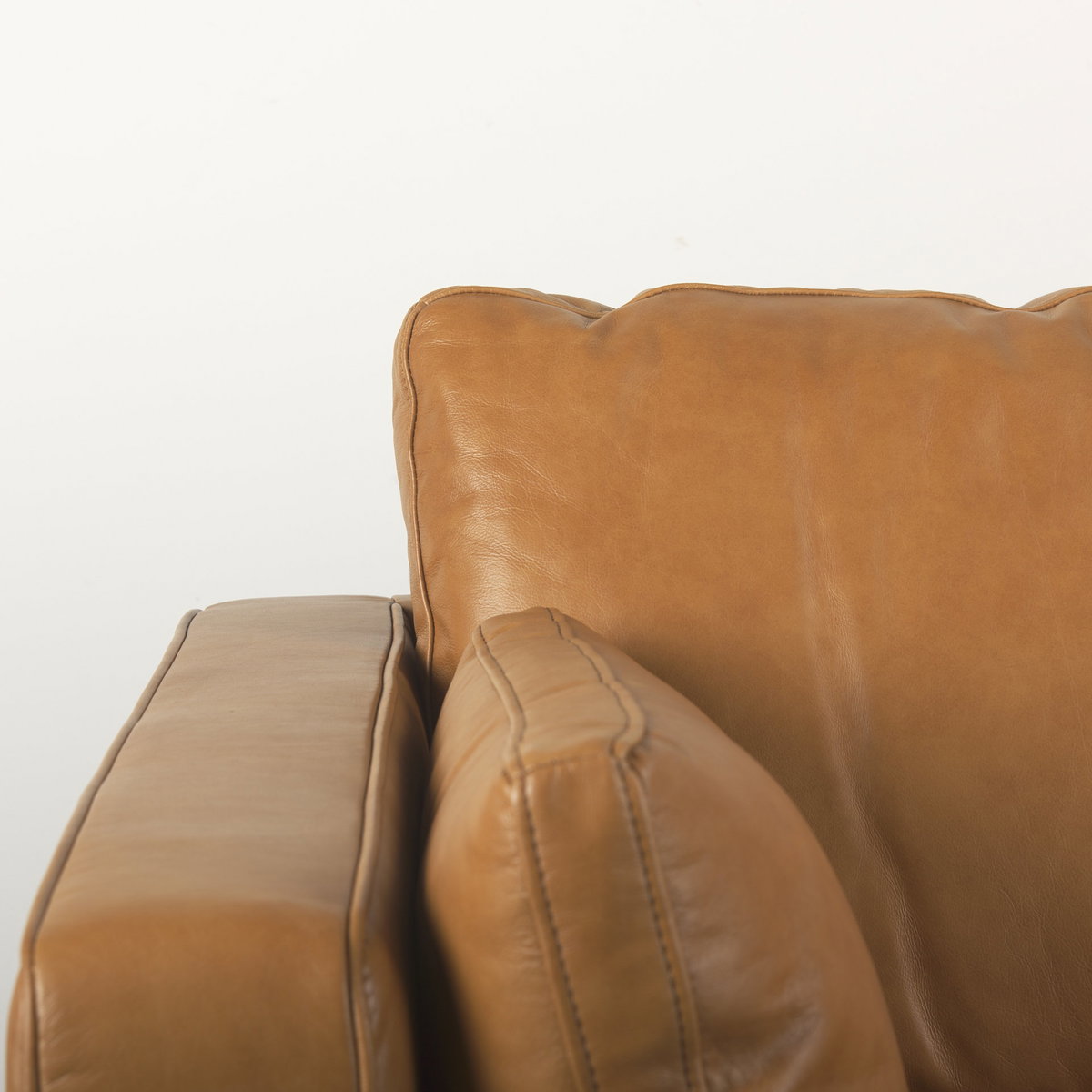 Elton   Tan Leather Sofa, Sofas & Sectional by Mercana, 87.8" length x 37.8" width x 34.65" height View 8