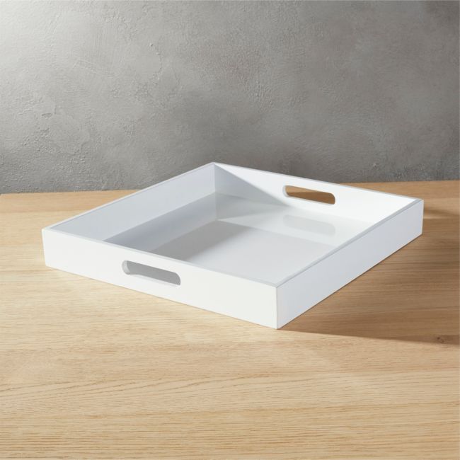 Online Designer Other Hi-Gloss Square White Tray