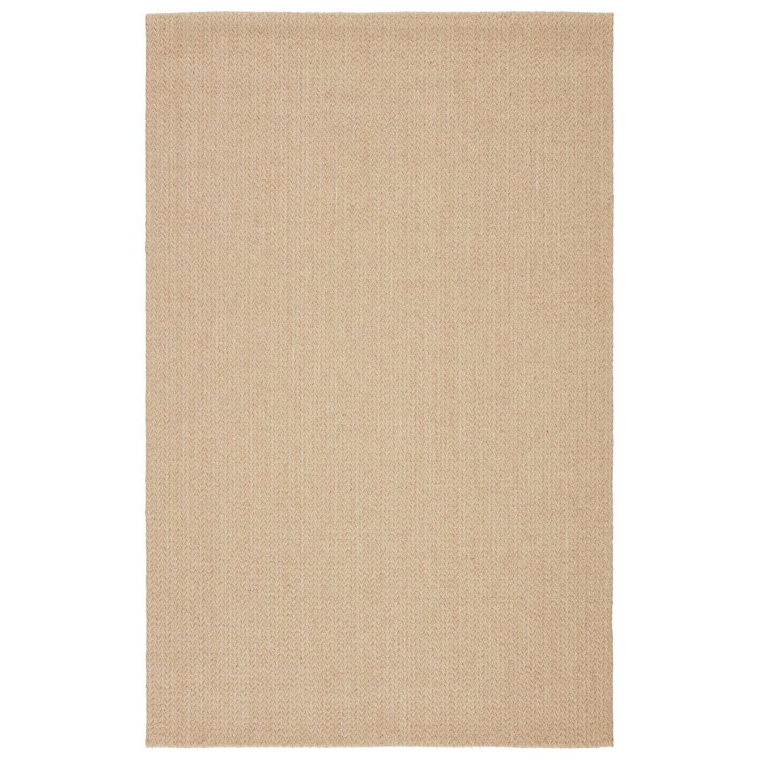 Handmade Handwoven Beige Area Rug large image 