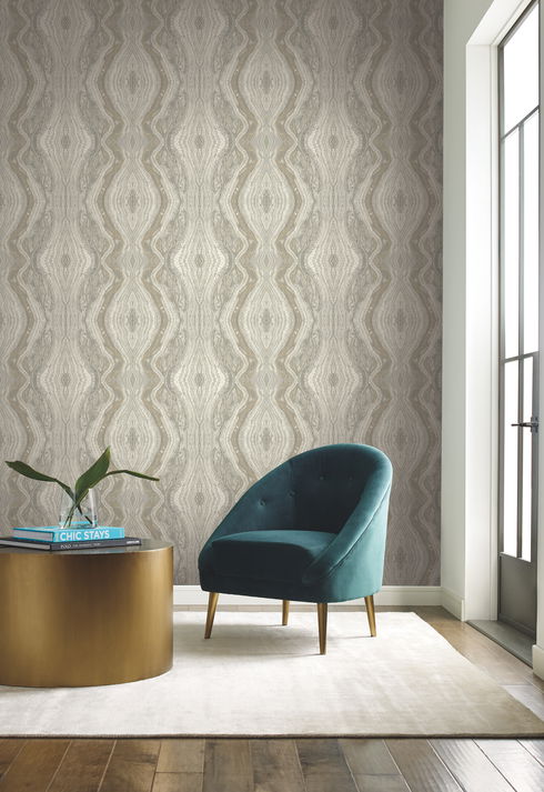 Kaleidoscope Light Grey Wallpaper