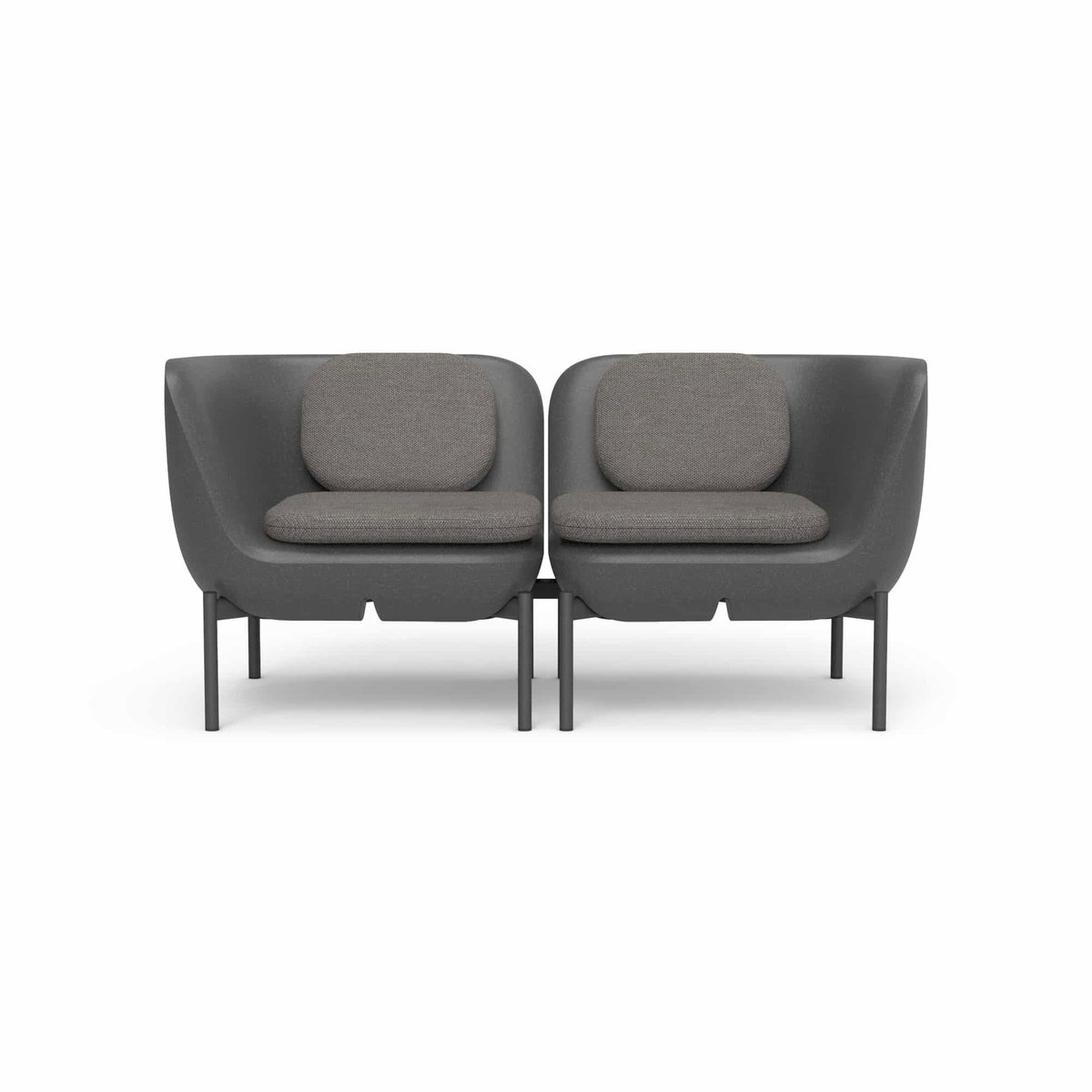 Inou Elements Modular Two-seater Sofa, Outdoor Furniture by Crescent Garden, 4'7.8" width x 2'2.4" height x 2'3.8" depth View 1