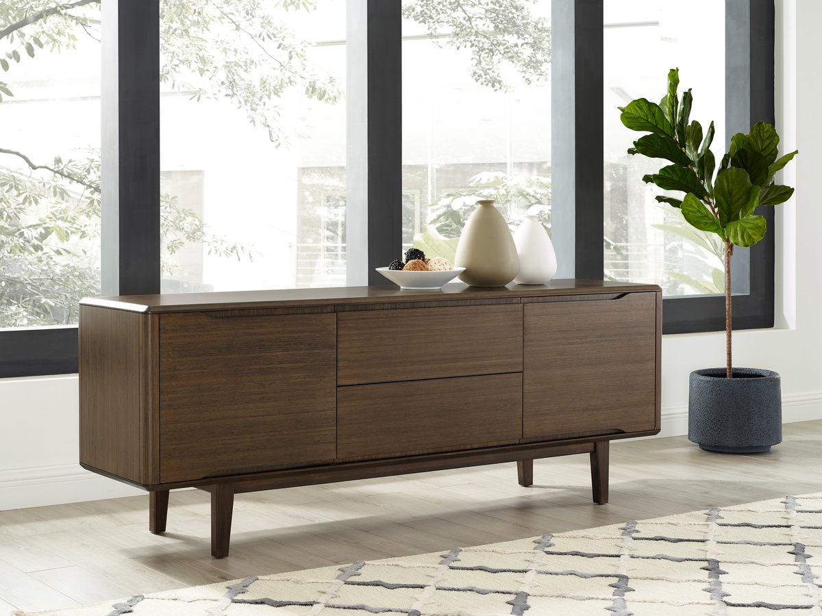 Currant Sideboard, Black Walnut, Sideboards & Buffet by Greenington, 72" length x 18" width x 27" height View 11