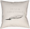 Seas & Greetings Accent Pillow, Decorative Pillow by Surya, 16" length x 16" width thumbnail