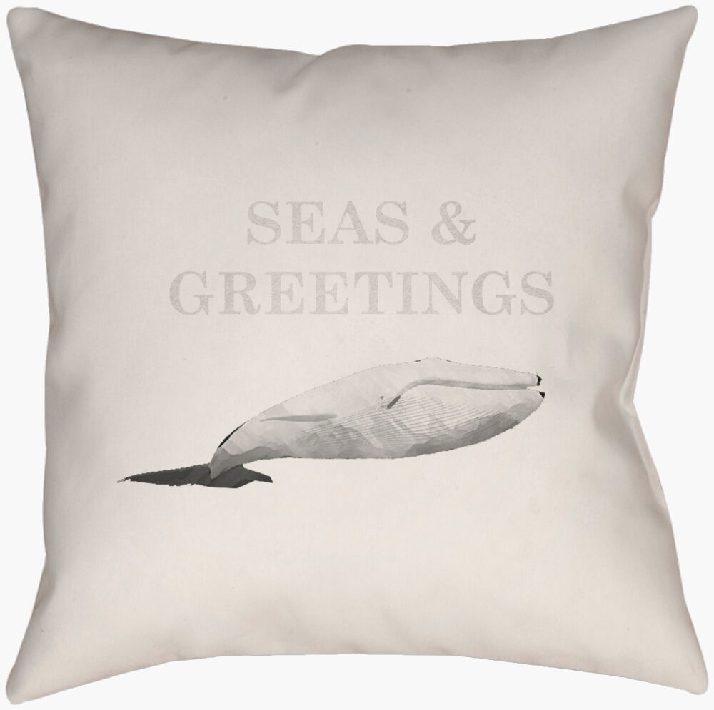 Seas & Greetings Accent Pillow, Decorative Pillow by Surya, 16" length x 16" width