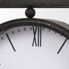 Raisa Black with Gold Antiquing Metal Table Clock, by Mercana, 3.05" length x 1.28" width x 3.05" height thumbnail 9