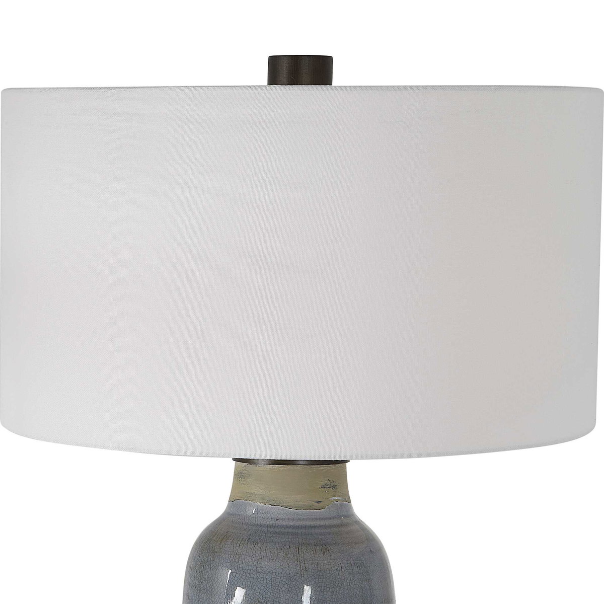 Vicente Slate Blue Table Lamp, by Uttermost, 18" width x 33.5" height x 18" depth View 7