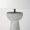 Julia  Gray Antique Painted Cement Table Lamp, by Mercana, 16" length x 16" width x 27" height thumbnail 7
