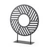 Micra  Matte Black Metal Decorative Object on a Stand, by Mercana, 11.02" length x 2.99" width x 13.39" height thumbnail 1