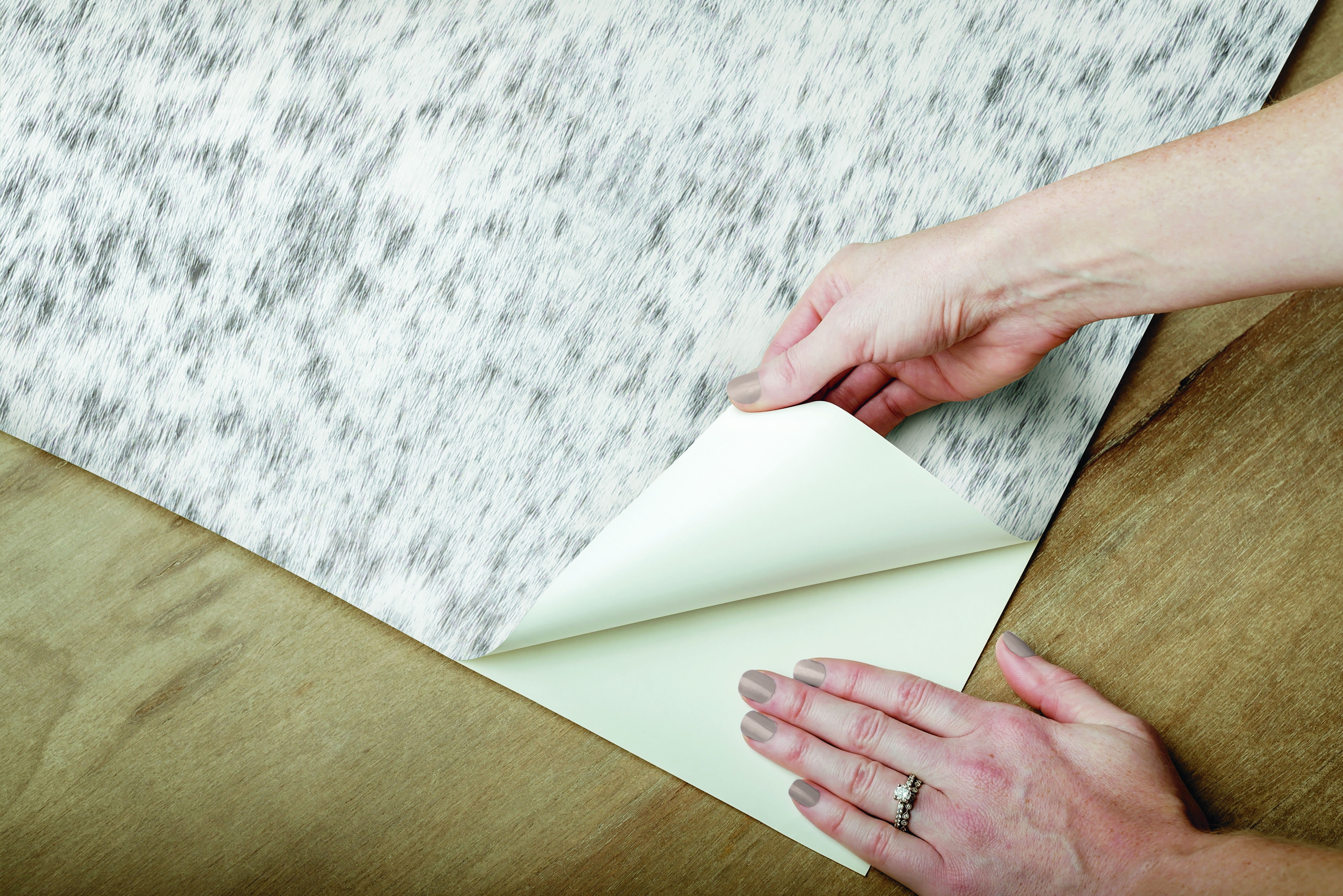 Fleabitten Soft Grey Peel & Stick Wallpaper large image 