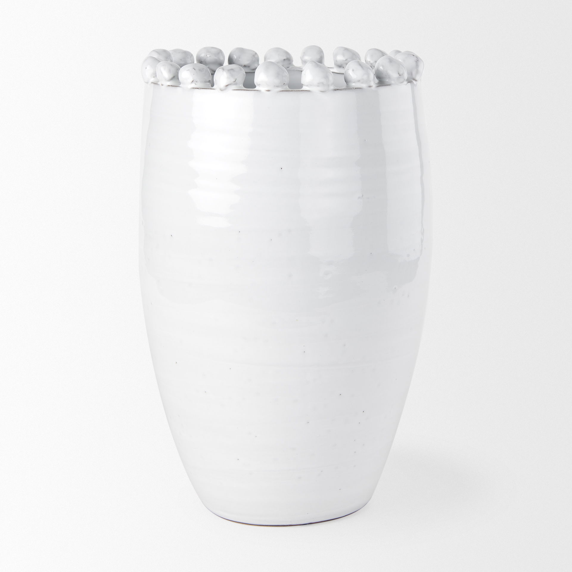 Basin Large Off-White Glazed Vase large image 