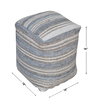 Mesick Handwoven Gray Pouf, Ottoman by Uttermost, 18" width x 18" height x 18" depth thumbnail 3