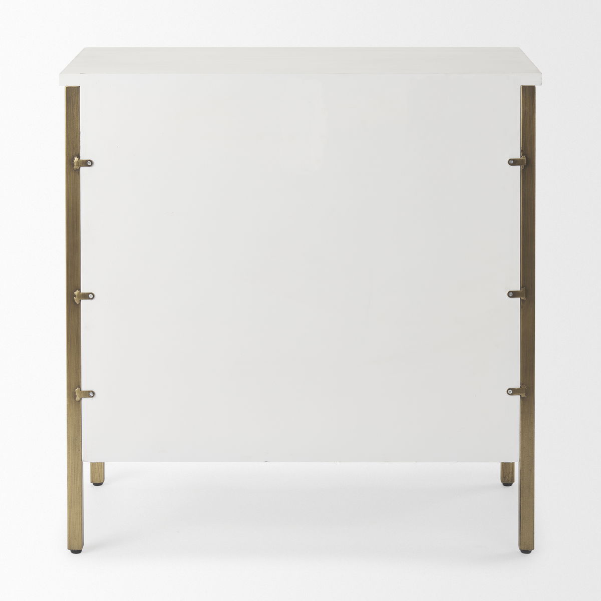 Savannah White Fir Veneer with Gold Metal Accent 2-Door Accent Cabinet, Cabinets & Chest by Mercana, 31.5" length x 15.75" width x 31.5" height View 6