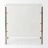 Savannah White Fir Veneer with Gold Metal Accent 2-Door Accent Cabinet, Cabinets & Chest by Mercana, 31.5" length x 15.75" width x 31.5" height thumbnail 6