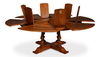 Walnut Jupe Dining Table, Ex-Large, by Sarreid, 80" length x 80" width x 30" height thumbnail 9